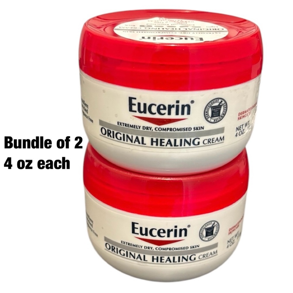 (Set 2) Eucerin Original Healing Cream Bundle of 2 (4 oz each)
